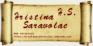 Hristina Saravolac vizit kartica